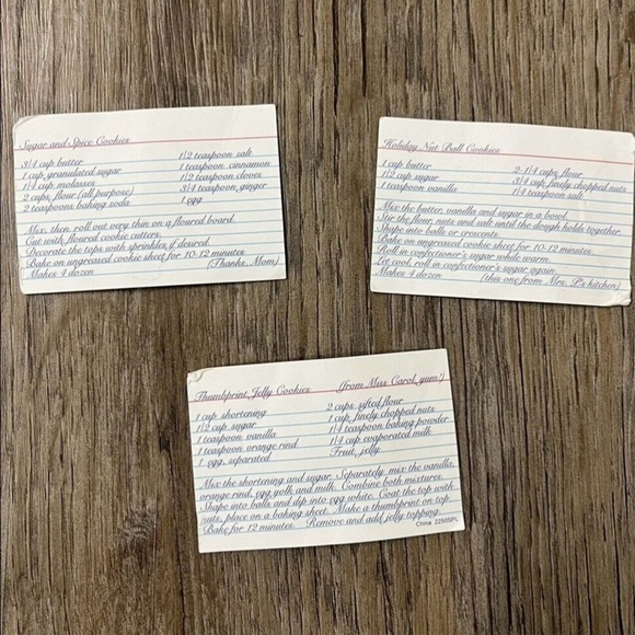 AMERICAN GIRL DOLL KIT- 3 COOKIE RECIPE CARDS From Kit’s Holiday Baking Set 2008 - Picture 5 of 5